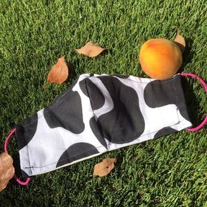 Handmade Cow Print Facemask